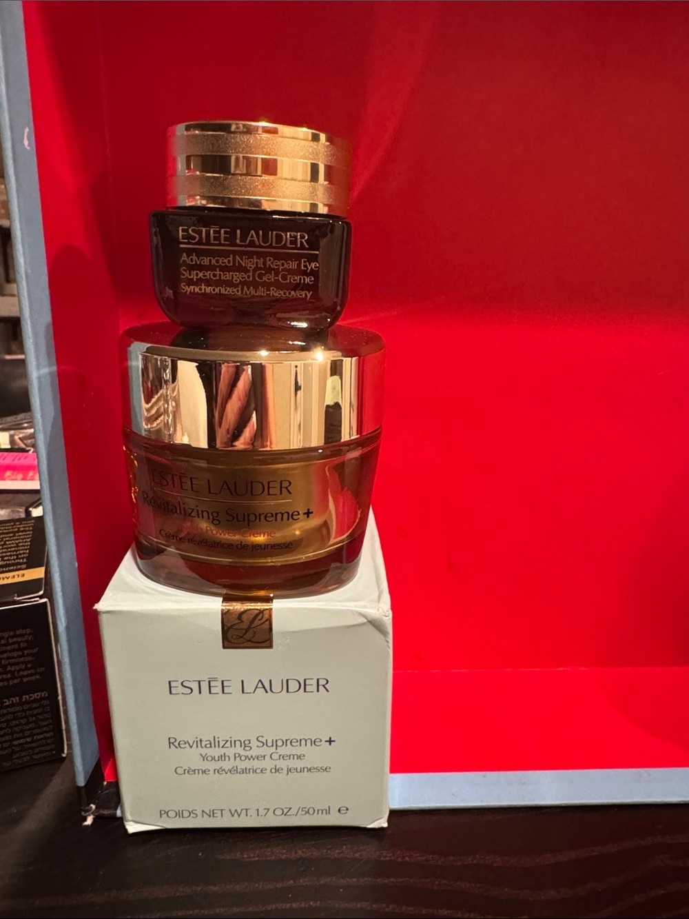 Estee Lauder Gold and Brown Revitalizing Cream & Eye Gel Set